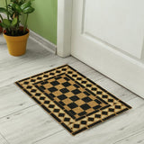 Mighty Mats chequerboard black doormat 40x60cm, imported from the UK