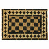 Mighty Mats chequerboard black doormat 40x60cm, imported from the UK