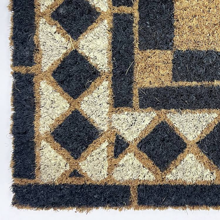 Mighty Mats chequerboard black doormat 40x60cm, imported from the UK