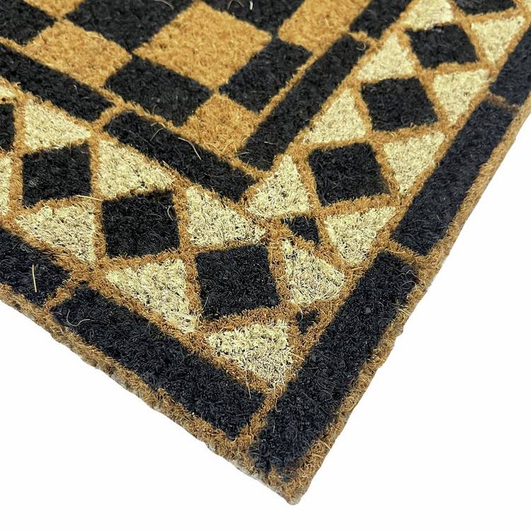 Mighty Mats chequerboard black doormat 40x60cm, imported from the UK