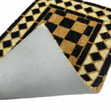 Mighty Mats chequerboard black doormat 40x60cm, imported from the UK
