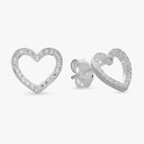 Argos Revere Sterling Silver Cubic Zirconia Heart Stud Earrings- Buy online at McGrocer
