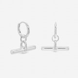 Argos Inicio Silver Plated T-Bar Hoop Earrings- Buy online at McGrocer