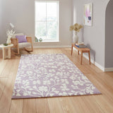 Argos Catherine Lansfield Floral Lilac Short Pile Rug 80x150cm- Buy online at McGrocer