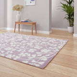 Catherine Lansfield floral short pile rug 80x150cm, UK version