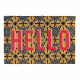 Mighty Mats hello tile cut pile doormat 40x60cm, imported from the UK