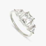 Argos Revere Sterling Silver Cubic Zirconia Trillion Ring - Small- Buy online at McGrocer
