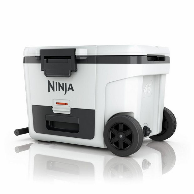 Ninja FrostVault wheeled cooler 45QT white, imported from the UK