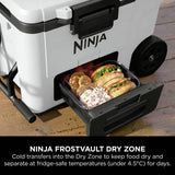 Ninja FrostVault wheeled cooler 45QT white, imported from the UK