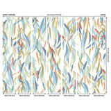 Origin Murals Willow Leave wall mural denim blue and apricot, imported from the UK