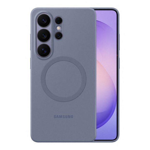 Samsung S26 Ultra silicone magnet case blue violet, imported from the UK