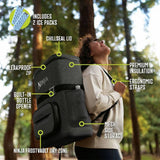 Ninja FrostVault Go soft cooler backpack 17L 24-can - British product