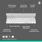 Logitech Keys-To-Go 2 wireless keyboard pale grey, imported from the UK