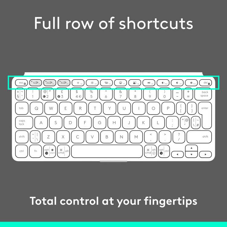Logitech Keys-To-Go 2 wireless keyboard pale grey, imported from the UK