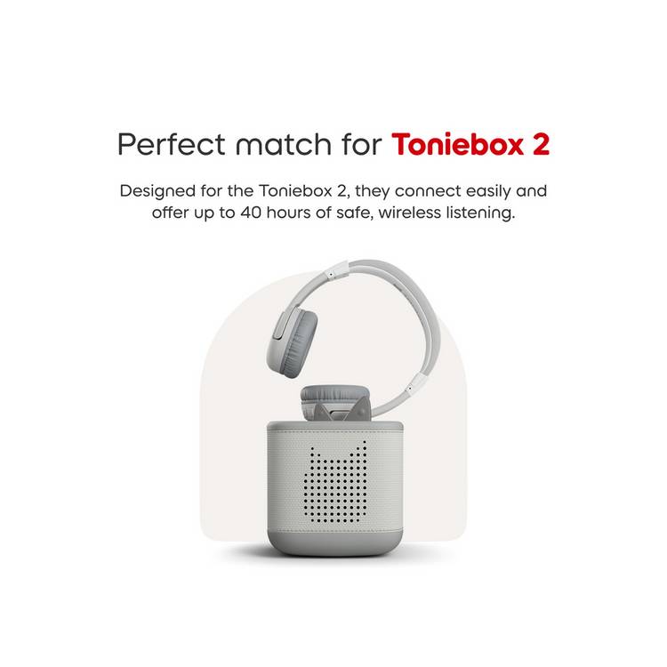tonies grey Bluetooth headphones for Toniebox 2, imported from the UK