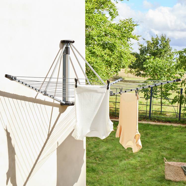 Argos Home 25m wall mounted outdoor airer, imported from the UK
