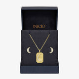 Argos Inicio Gold Plated Pave Moon Pendant & Earrings Gift Set- Buy online at McGrocer