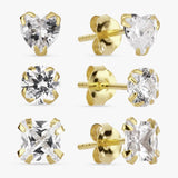 Argos Revere Gold Plated Sterling Silver Stud Earrings Set of 3- Buy online at McGrocer