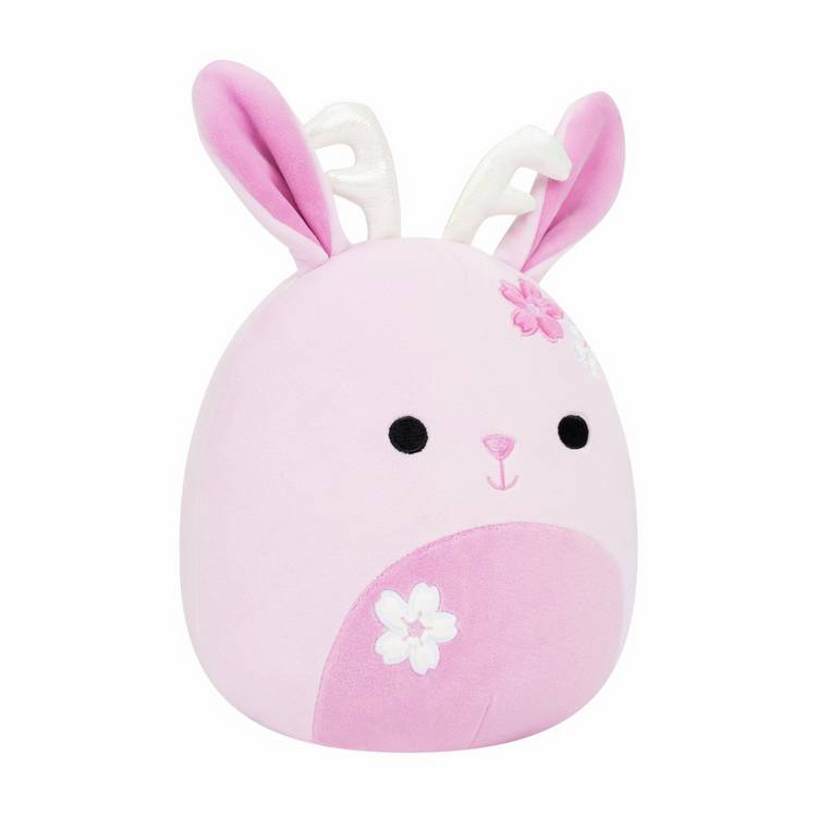 Squishmallows Akiyo pink jackalope soft toy 7.5 inch, imported from the UK