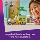 LEGO Friends horse trailer toy with car 279-piece set, UK version
