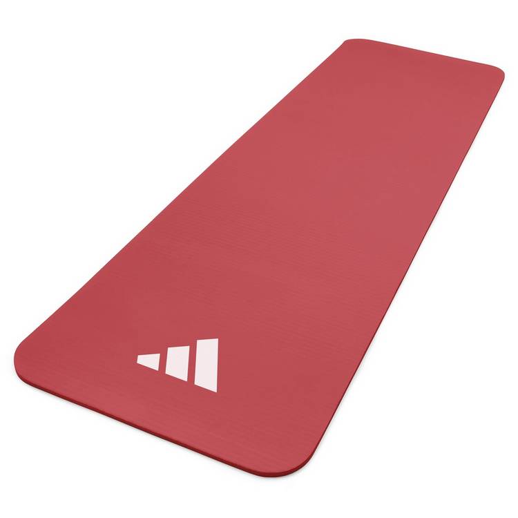 Adidas 10mm thick fitness yoga mat in red, UK version