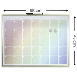Cathedral Rainbow Magnetic Calendar Board 43x58cm, imported from the UK
