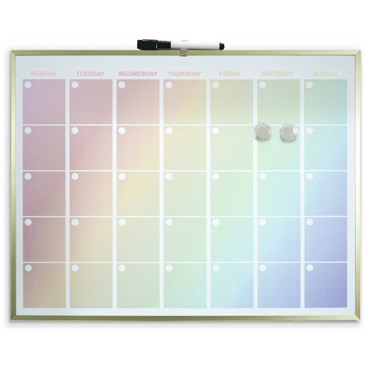 Cathedral Rainbow Magnetic Calendar Board 43x58cm, imported from the UK