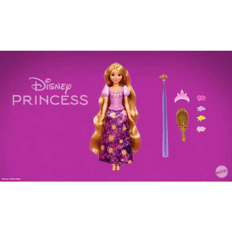 Disney Princess Rapunzel light-up hair doll with accessories - British product