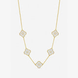 Argos Jon Richard Gold Plated Mother of Pearl Clover Necklace- Buy online at McGrocer