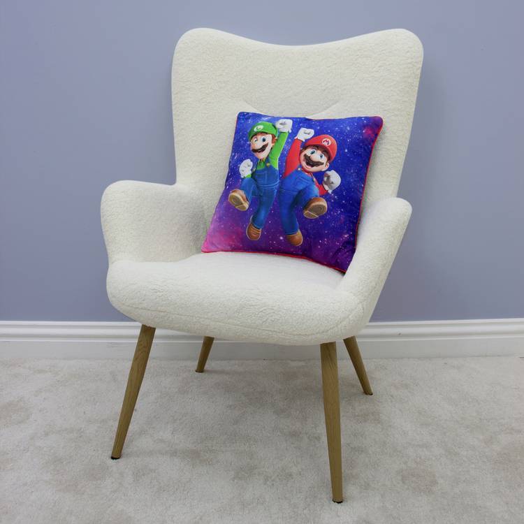 Nintendo Super Mario blue cushion 40x40cm, imported from the UK