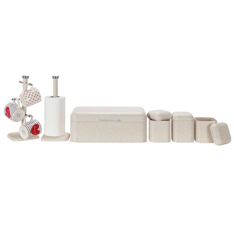 Argos Home cream speckled storage set (British brand)