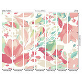 Origin Murals Flowing Flowers Coral Pink wall mural, imported from the UK