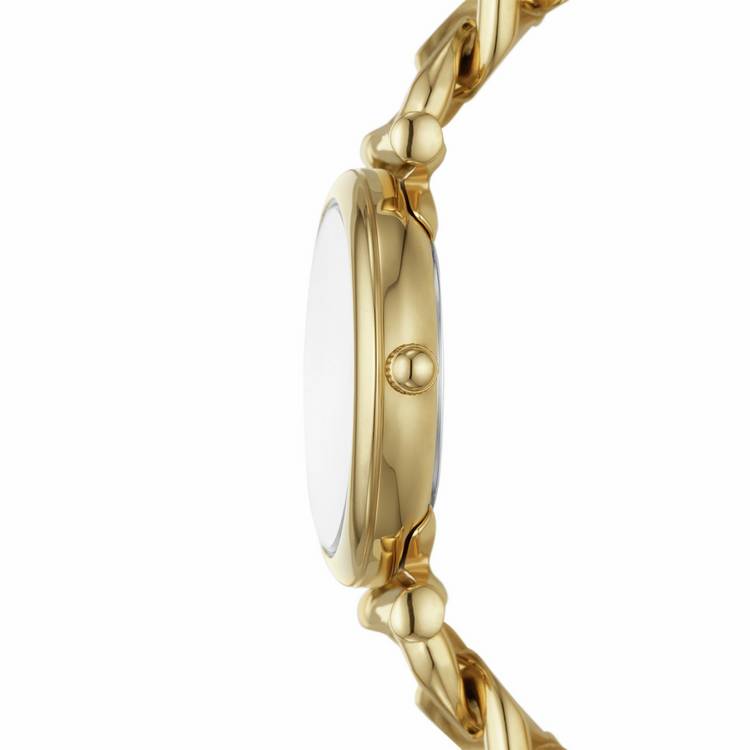 Fossil Carlie gold tone stainless steel bracelet watch (British brand)