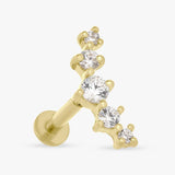 Argos Revere Gold Plated Silver Crescent Flatback Earring- Buy online at McGrocer