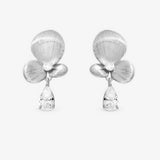 Argos Inicio Silver Plated Satin Floral Drop Earrings- Buy online at McGrocer