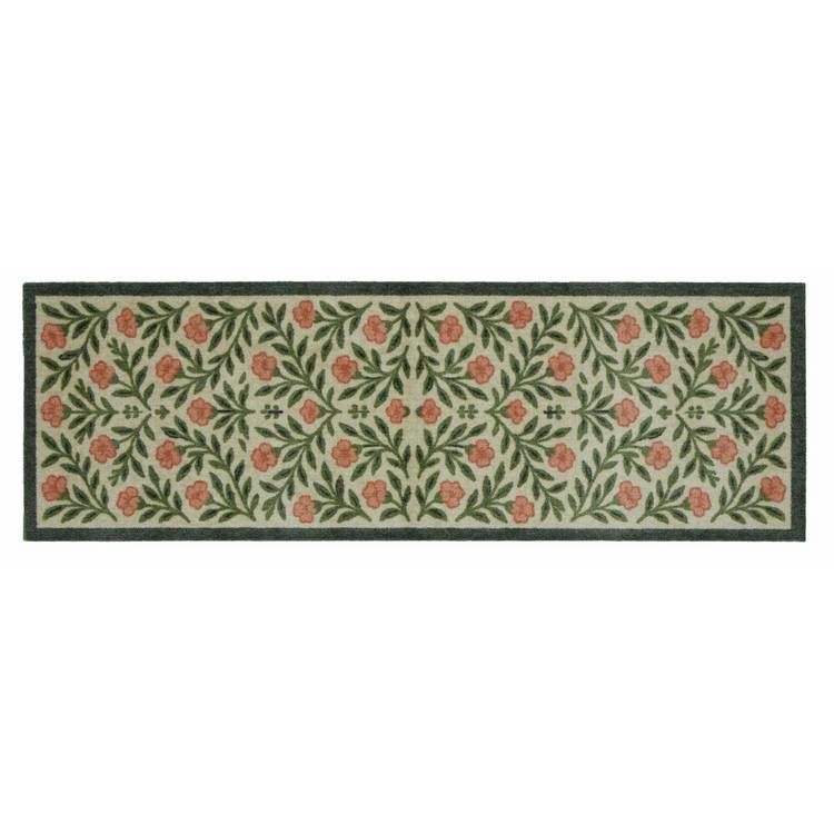 My Mat pink botanical short pile runner 50x150cm, imported from the UK