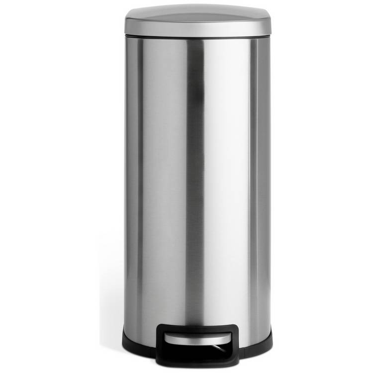 Habitat slim pedal bin brushed finish 40L, imported from the UK
