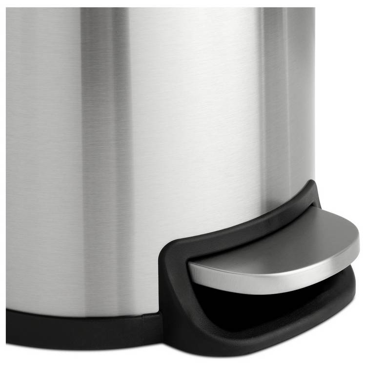 Habitat slim pedal bin brushed finish 40L, imported from the UK