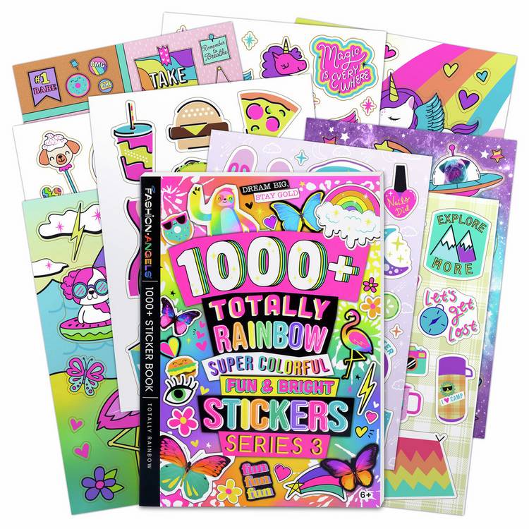 Fashion Angels rainbow sticker book 1000+ stickers, imported from the UK