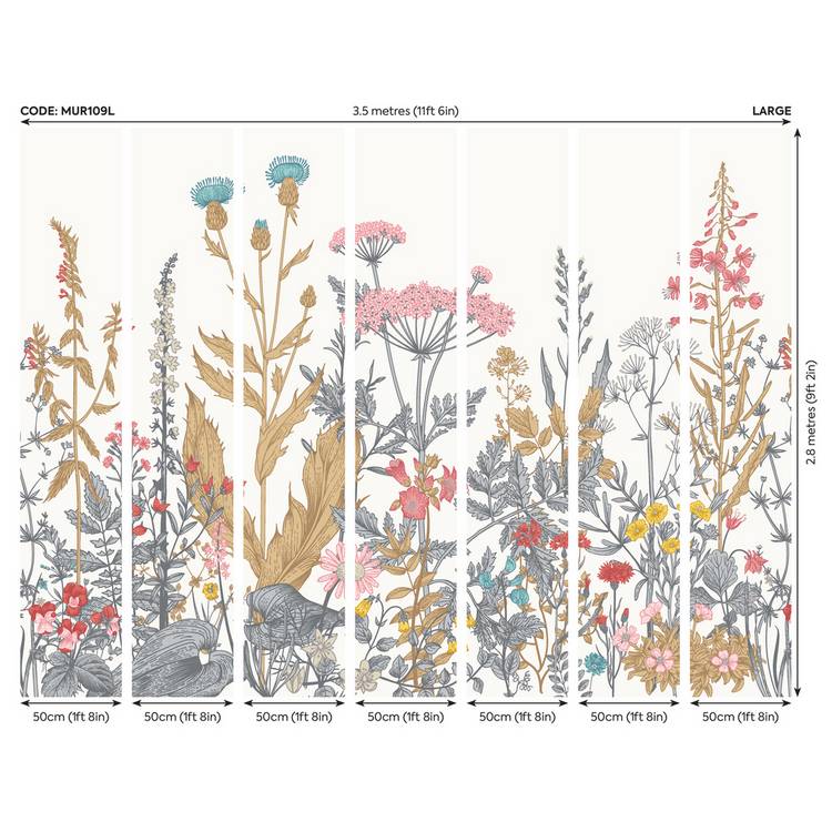 Origin Murals Botanical Fleur wall mural - British product
