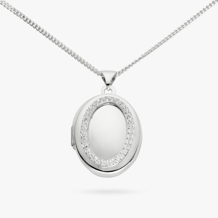 Revere cubic zirconia locket necklace 18 inch - British product