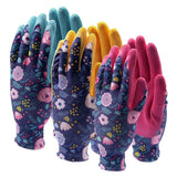Town & Country women's triple pack floral gardening gloves, UK version