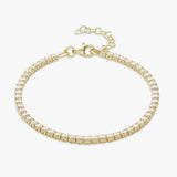 Revere 9ct gold plated silver tennis bracelet 20cm - British product
