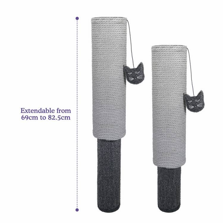 Rosewood adjustable pole cat scratcher H42cm, imported from the UK