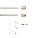 Argos Home curtain pole satin nickel 120-210cm, UK version