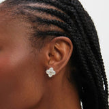 Inicio diamond cut clover pendant and earrings gift set (British brand)