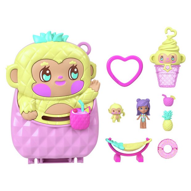 Polly Pocket Pineapple Monkey Compact doll playset, UK version