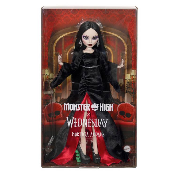 Monster High Wednesday Morticia Addams collectable doll 33cm, imported from the UK