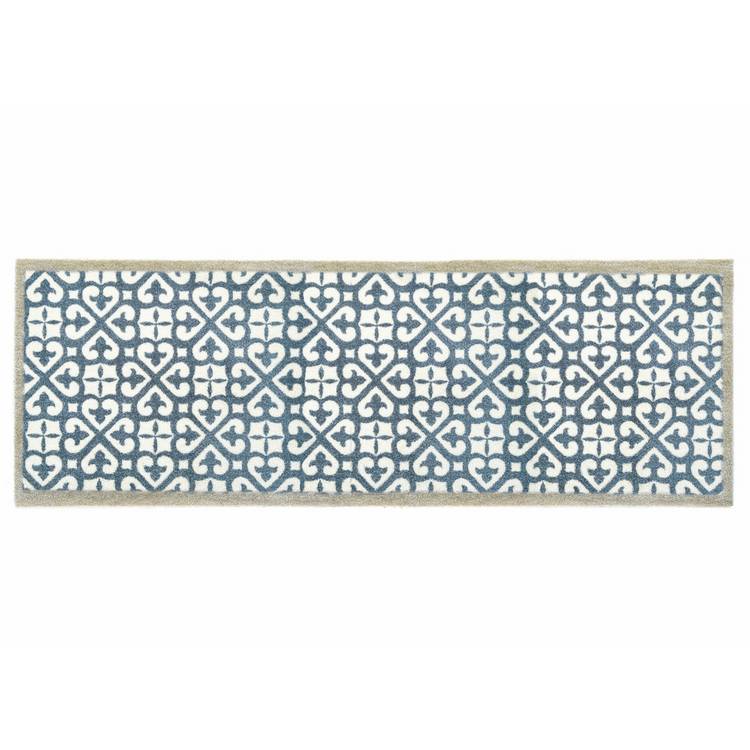 My Mat Harlequin Tile Blue runner 50x150cm, UK version