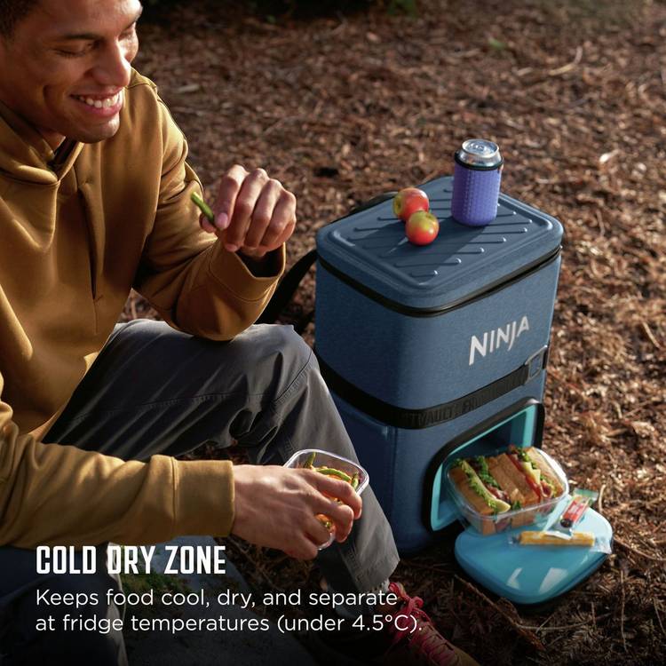 Ninja FrostVault Go soft cooler backpack 23L blue, imported from the UK